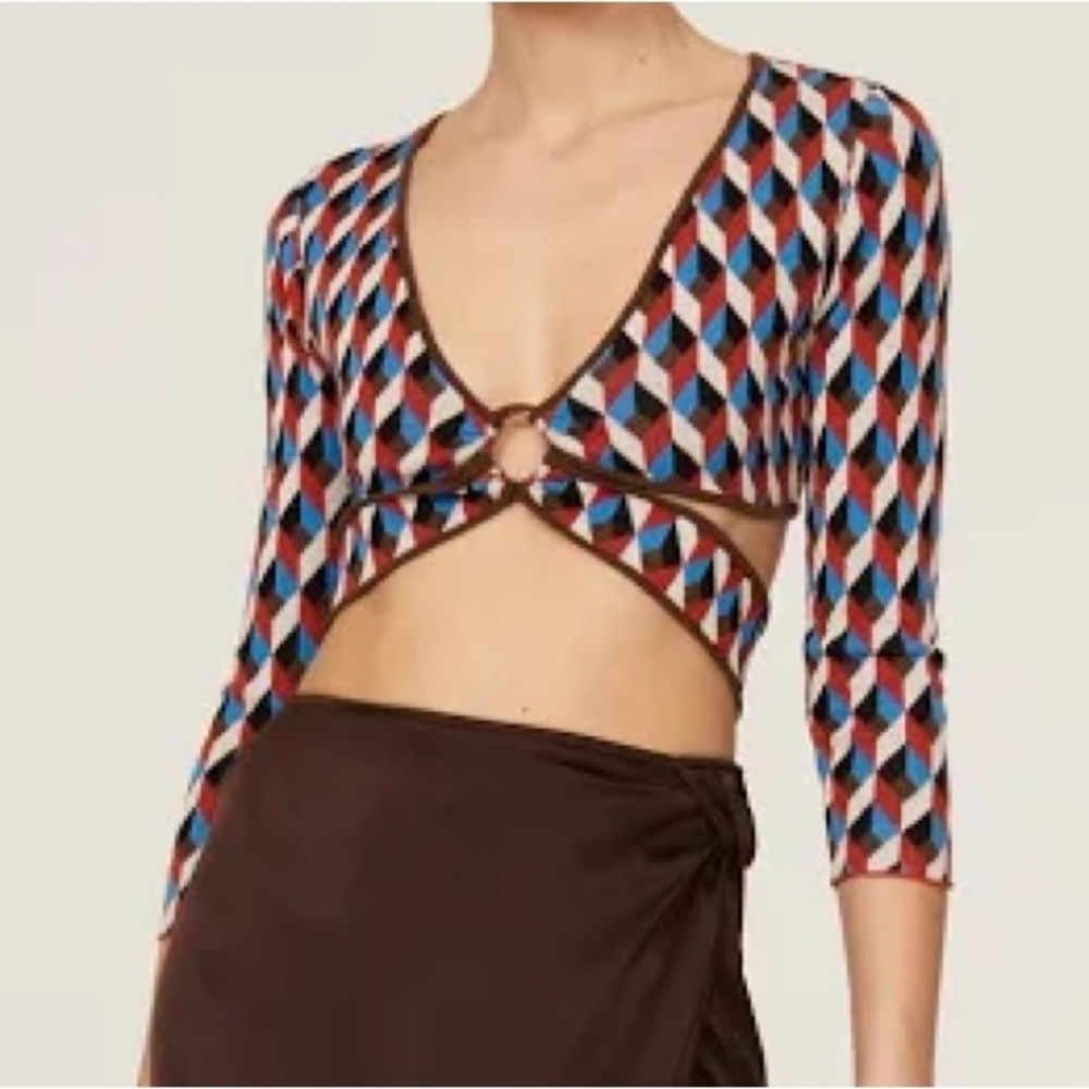 Ronny Kobo geometric crop top